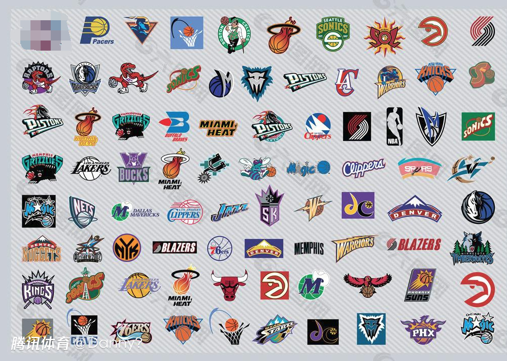 nba复古球队logo合集图,你觉得哪一个是最经典的最好看的?