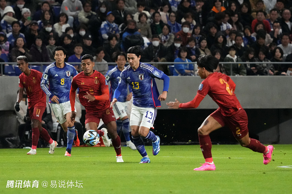 50日本二队轻取世预赛开门红上田绮世戴帽南野拓实2记助攻