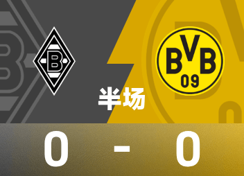 德甲半场：埃尔维迪破门被吹，门兴0-0多特