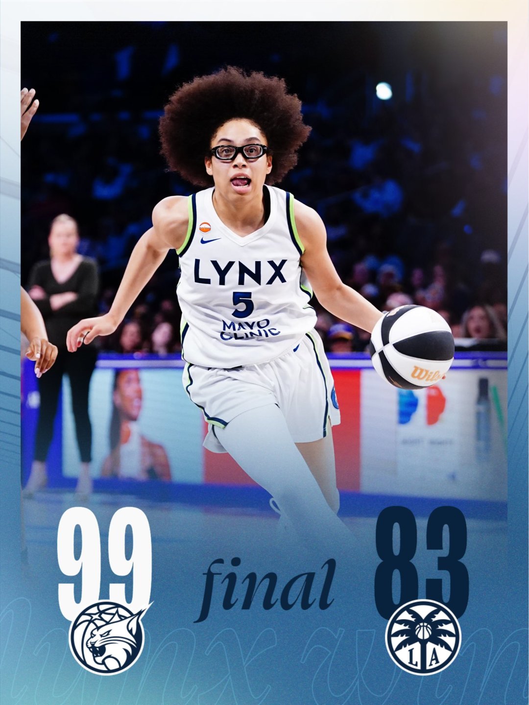  WNBA：迈尔斯31+4+4山猫击败火花 娜塔莎15+9伯乐尔空砍19分