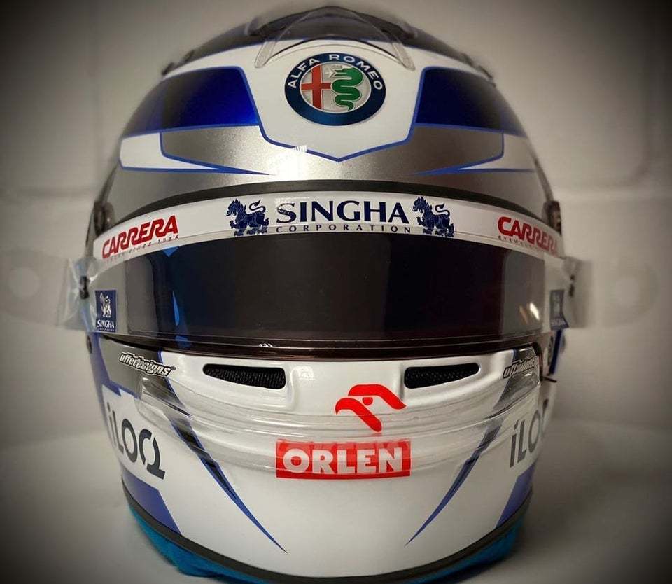 金昊楠:莱科宁f1收官之战头盔涂装 vs f1处子秀头盔涂装-汽车-f1赛车