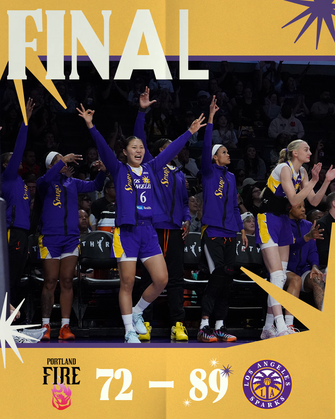 WNBA总裁杯：欧古米克20+17火花大胜火焰 汉比22+12普拉姆16分7助
