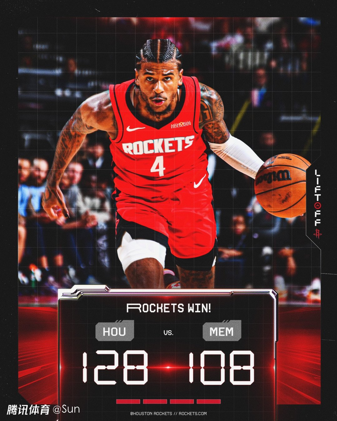 火二崩到火三疯!火箭大胜灰熊喜迎赛季首胜!